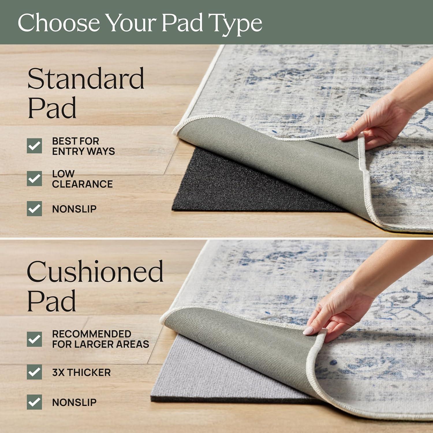 imageRUGGABLE Machine Washable Area Rug Founders Cyrus Black 2x3 StainResistant NonSlip Small Washable Rugs for Living Room Bedroom Hallway Entryway ampamp Officewith Standard PadCyrus Black Standard Pad