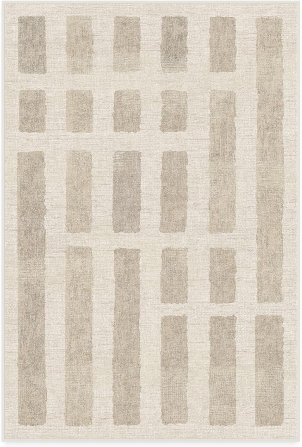 imageRUGGABLE Machine Washable Area Rug Founders Cyrus Black 2x3 StainResistant NonSlip Small Washable Rugs for Living Room Bedroom Hallway Entryway ampamp Officewith Standard PadLaine Ivory Natural Cushioned Pad