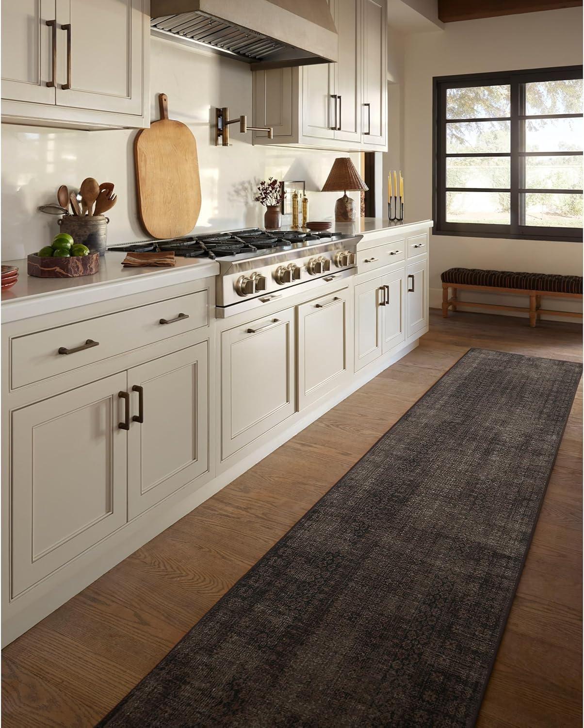 imageRUGGABLE Machine Washable Area Rug Founders Cyrus Black 2x3 StainResistant NonSlip Small Washable Rugs for Living Room Bedroom Hallway Entryway ampamp Officewith Standard PadCyrus Black Standard Pad