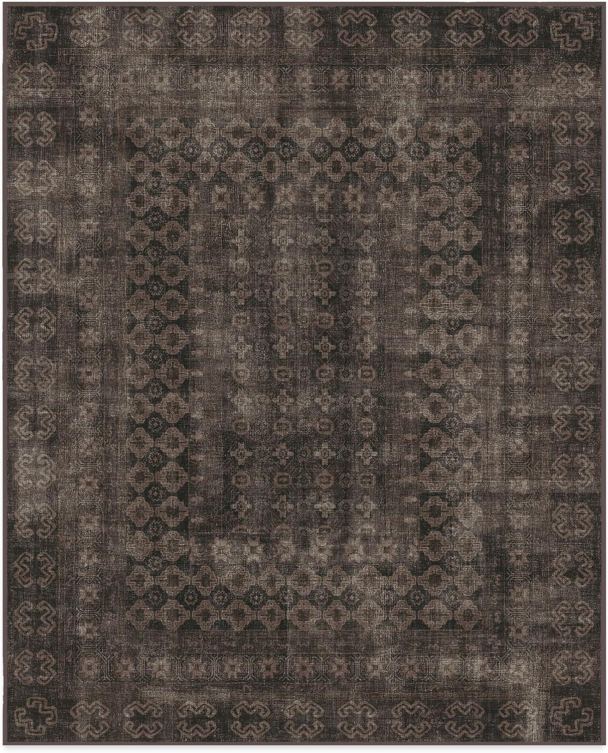 imageRUGGABLE Machine Washable Area Rug Founders Cyrus Black 2x3 StainResistant NonSlip Small Washable Rugs for Living Room Bedroom Hallway Entryway ampamp Officewith Standard PadCyrus Black Cushioned Pad