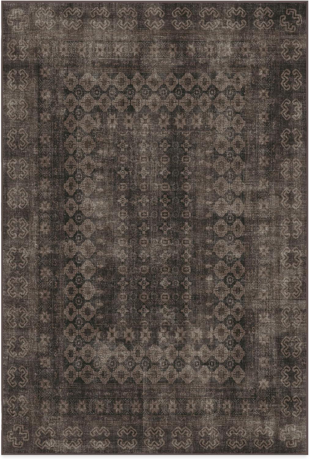 imageRUGGABLE Machine Washable Area Rug Founders Cyrus Black 2x3 StainResistant NonSlip Small Washable Rugs for Living Room Bedroom Hallway Entryway ampamp Officewith Standard PadCyrus Black Cushioned Pad