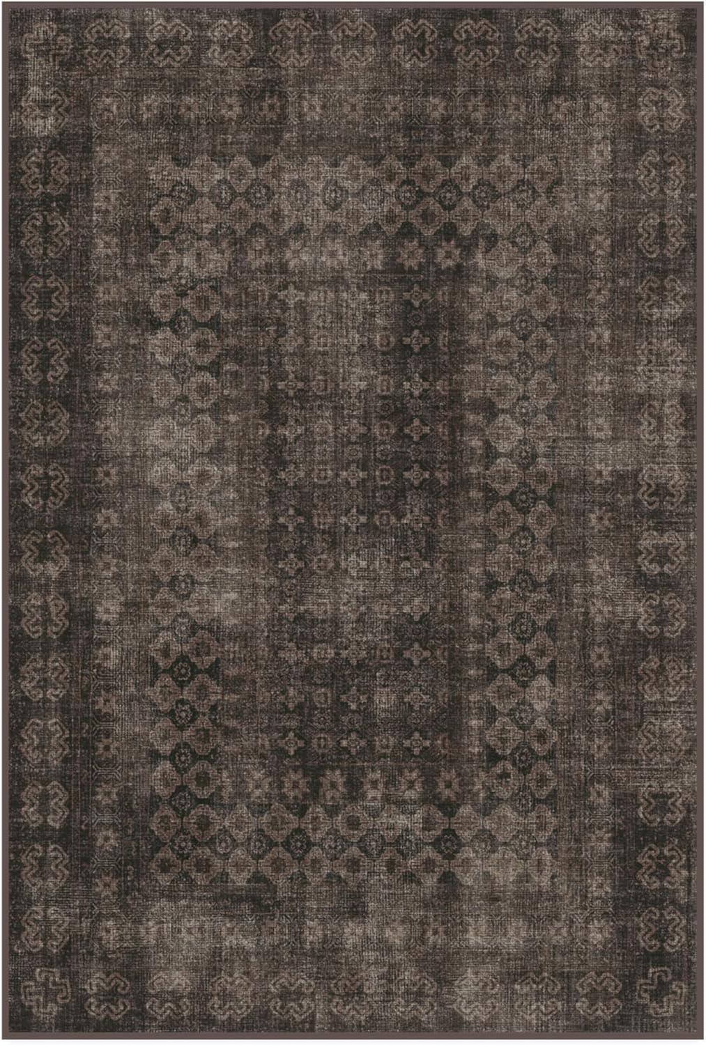 imageRUGGABLE Machine Washable Area Rug Founders Cyrus Black 2x3 StainResistant NonSlip Small Washable Rugs for Living Room Bedroom Hallway Entryway ampamp Officewith Standard PadCyrus Black Cushioned Pad
