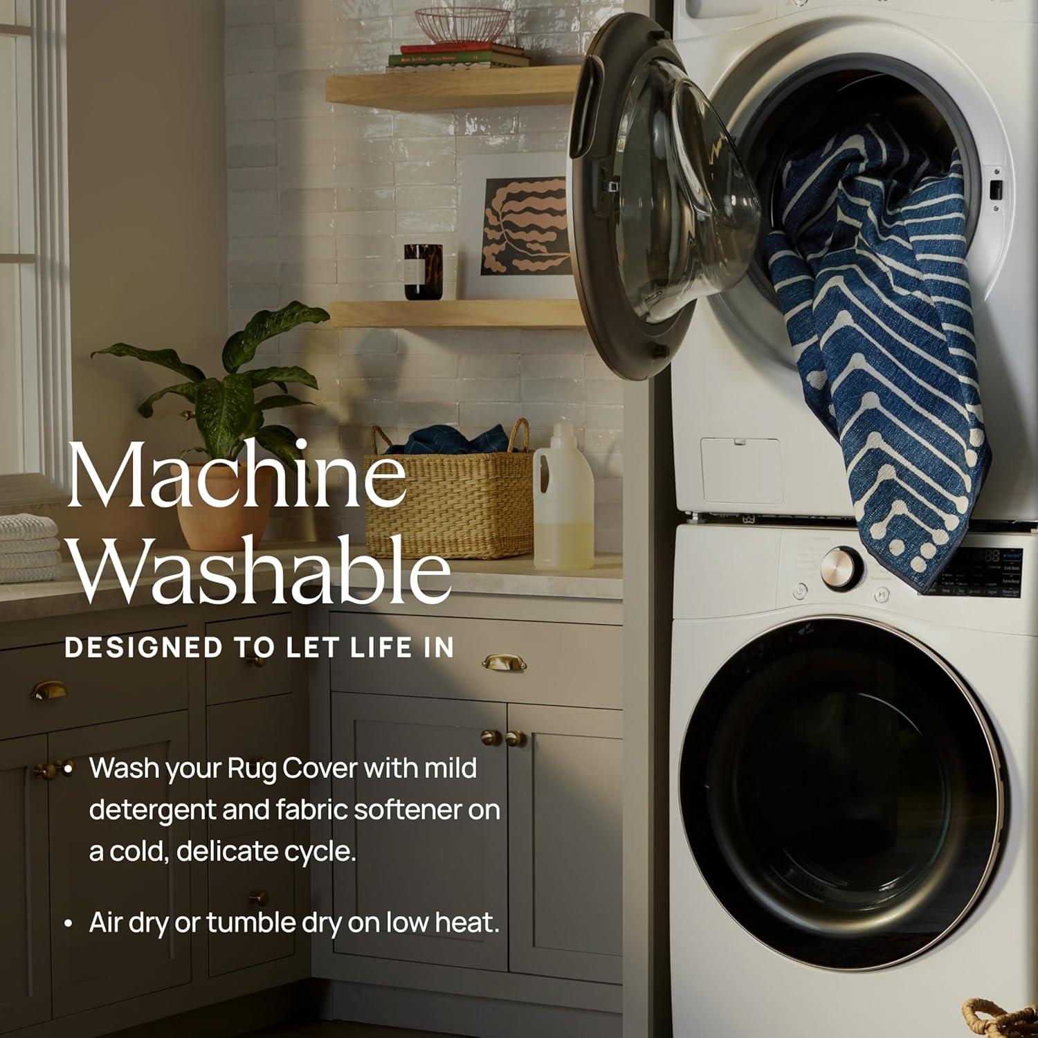 imageRUGGABLE Machine Washable Area Rug Founders Cyrus Black 2x3 StainResistant NonSlip Small Washable Rugs for Living Room Bedroom Hallway Entryway ampamp Officewith Standard PadCyrus Rose Gold Standard Pad