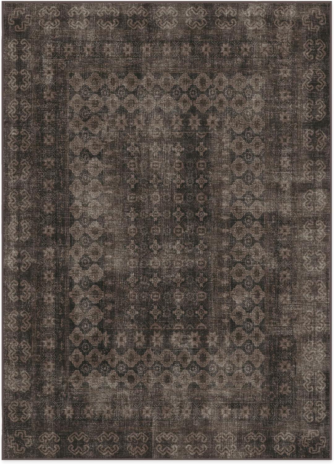 imageRUGGABLE Machine Washable Area Rug Founders Cyrus Black 2x3 StainResistant NonSlip Small Washable Rugs for Living Room Bedroom Hallway Entryway ampamp Officewith Standard PadCyrus Black Cushioned Pad