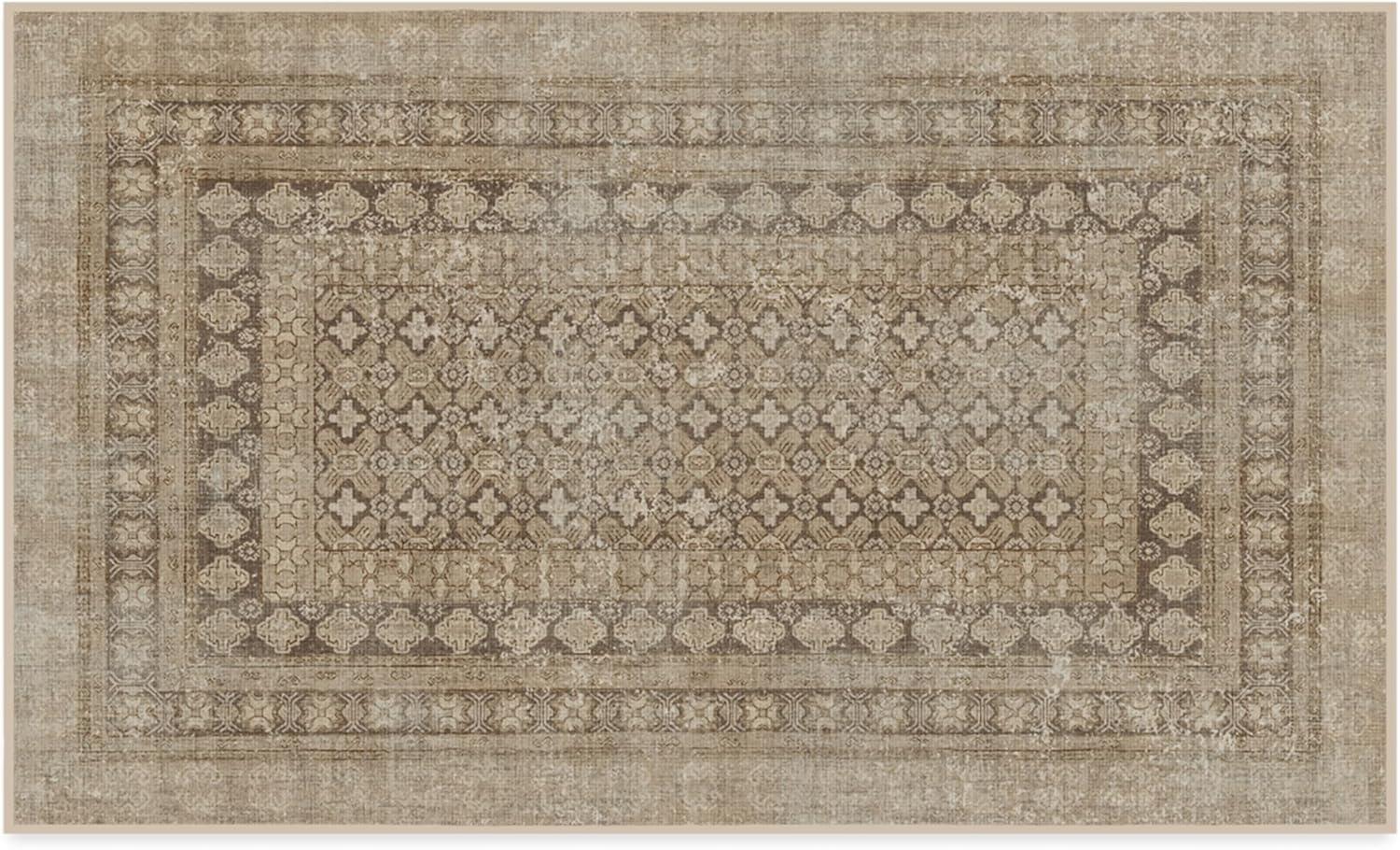 imageRUGGABLE Machine Washable Area Rug Founders Cyrus Black 2x3 StainResistant NonSlip Small Washable Rugs for Living Room Bedroom Hallway Entryway ampamp Officewith Standard PadCyrus Rose Gold Cushioned Pad