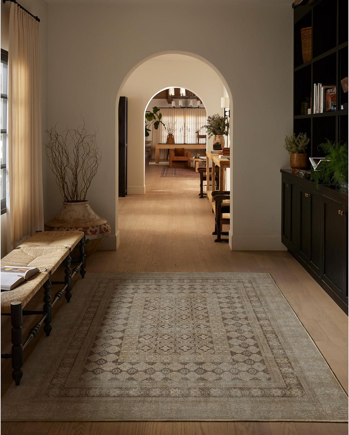 imageRUGGABLE Machine Washable Area Rug Founders Cyrus Black 2x3 StainResistant NonSlip Small Washable Rugs for Living Room Bedroom Hallway Entryway ampamp Officewith Standard PadCyrus Rose Gold Cushioned Pad