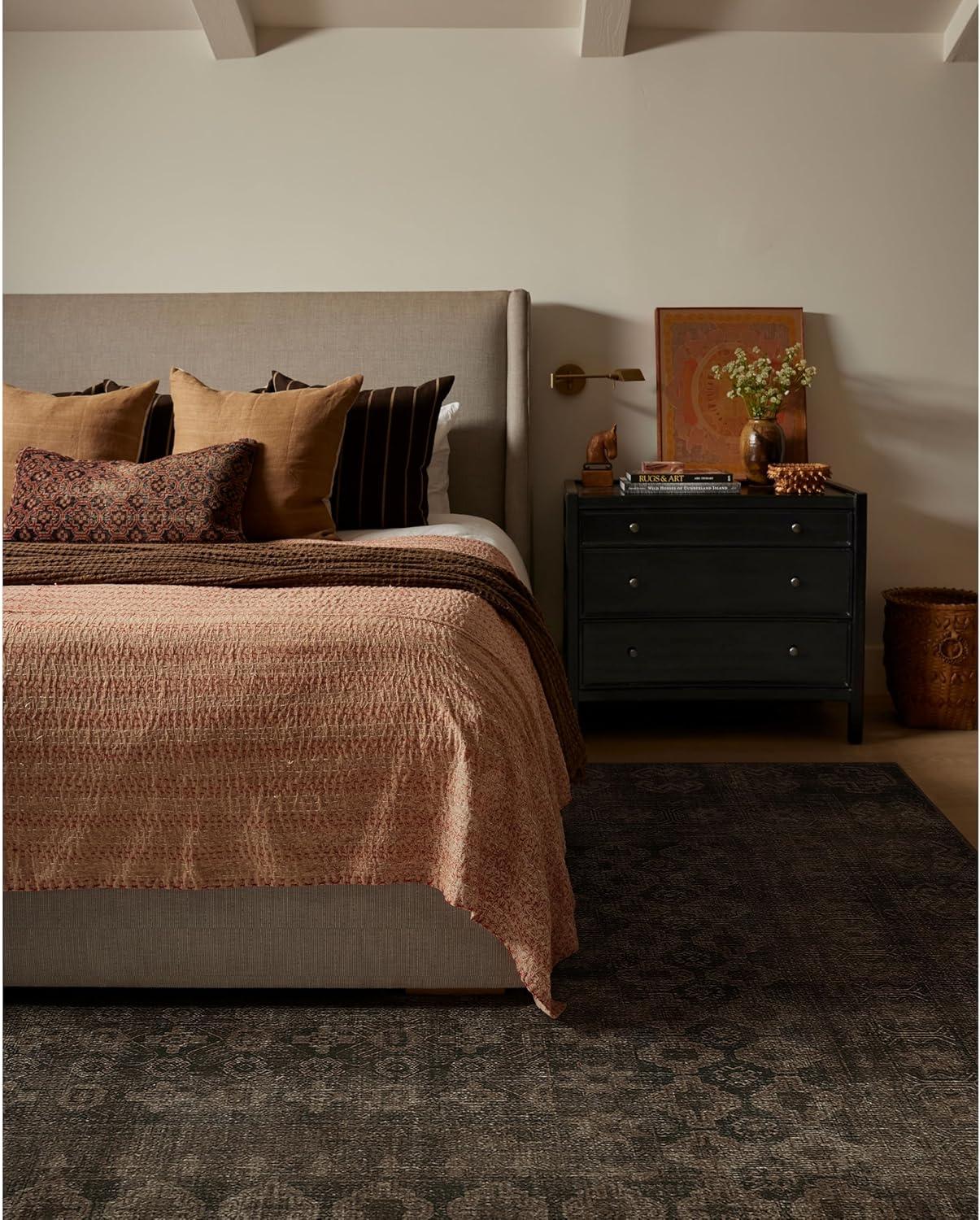 imageRUGGABLE Machine Washable Area Rug Founders Cyrus Black 2x3 StainResistant NonSlip Small Washable Rugs for Living Room Bedroom Hallway Entryway ampamp Officewith Standard PadCyrus Black Cushioned Pad