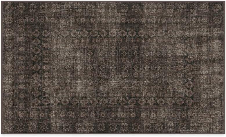 imageRUGGABLE Machine Washable Area Rug Founders Cyrus Black 2x3 StainResistant NonSlip Small Washable Rugs for Living Room Bedroom Hallway Entryway ampamp Officewith Standard PadCyrus Black Standard Pad