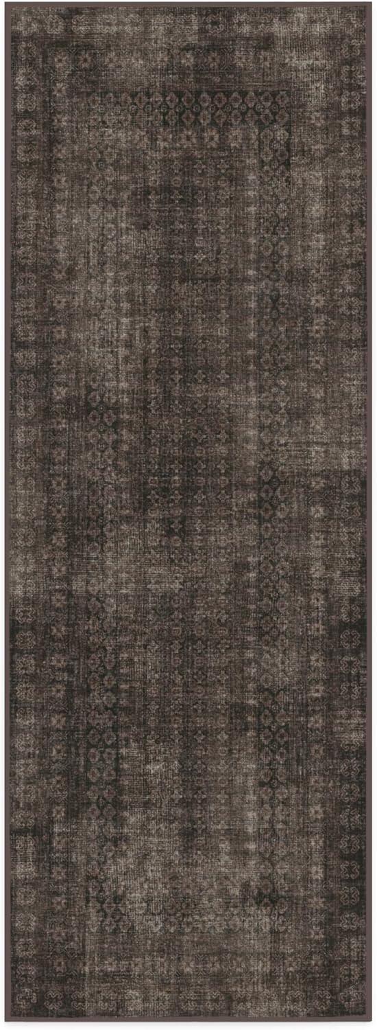 imageRUGGABLE Machine Washable Area Rug Founders Cyrus Black 2x3 StainResistant NonSlip Small Washable Rugs for Living Room Bedroom Hallway Entryway ampamp Officewith Standard PadCyrus Black Cushioned Pad