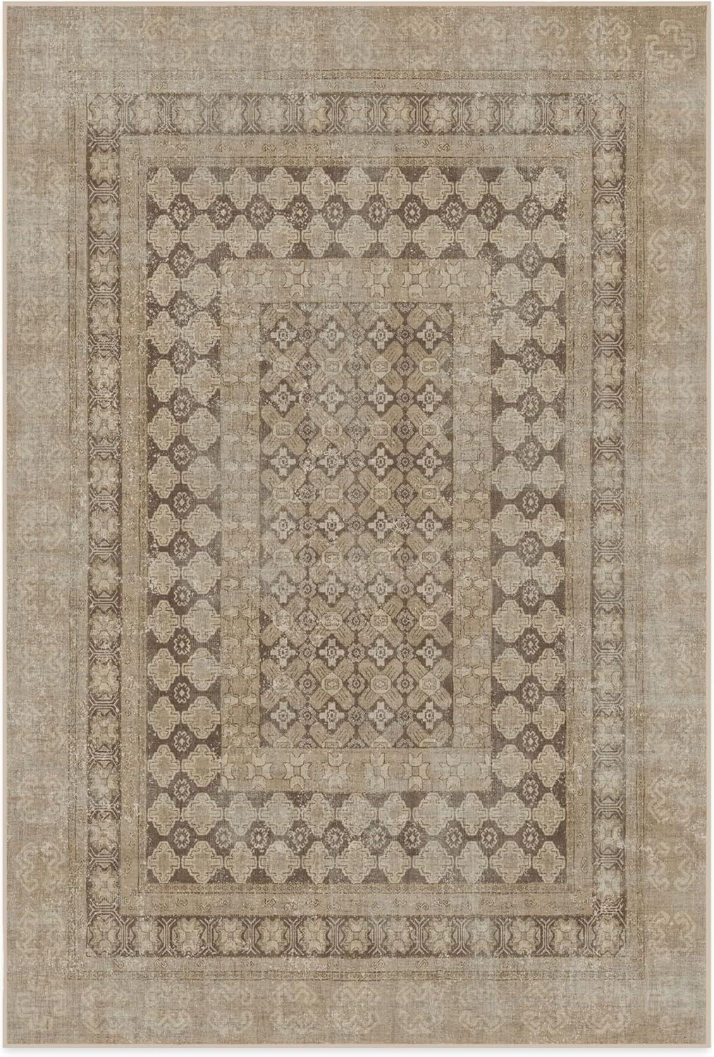imageRUGGABLE Machine Washable Area Rug Founders Cyrus Black 2x3 StainResistant NonSlip Small Washable Rugs for Living Room Bedroom Hallway Entryway ampamp Officewith Standard PadCyrus Rose Gold Cushioned Pad