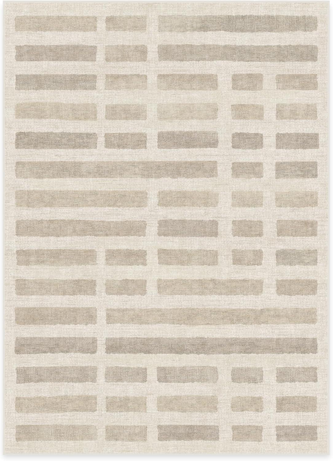 imageRUGGABLE Machine Washable Area Rug Founders Cyrus Black 2x3 StainResistant NonSlip Small Washable Rugs for Living Room Bedroom Hallway Entryway ampamp Officewith Standard PadLaine Ivory Natural Standard Pad