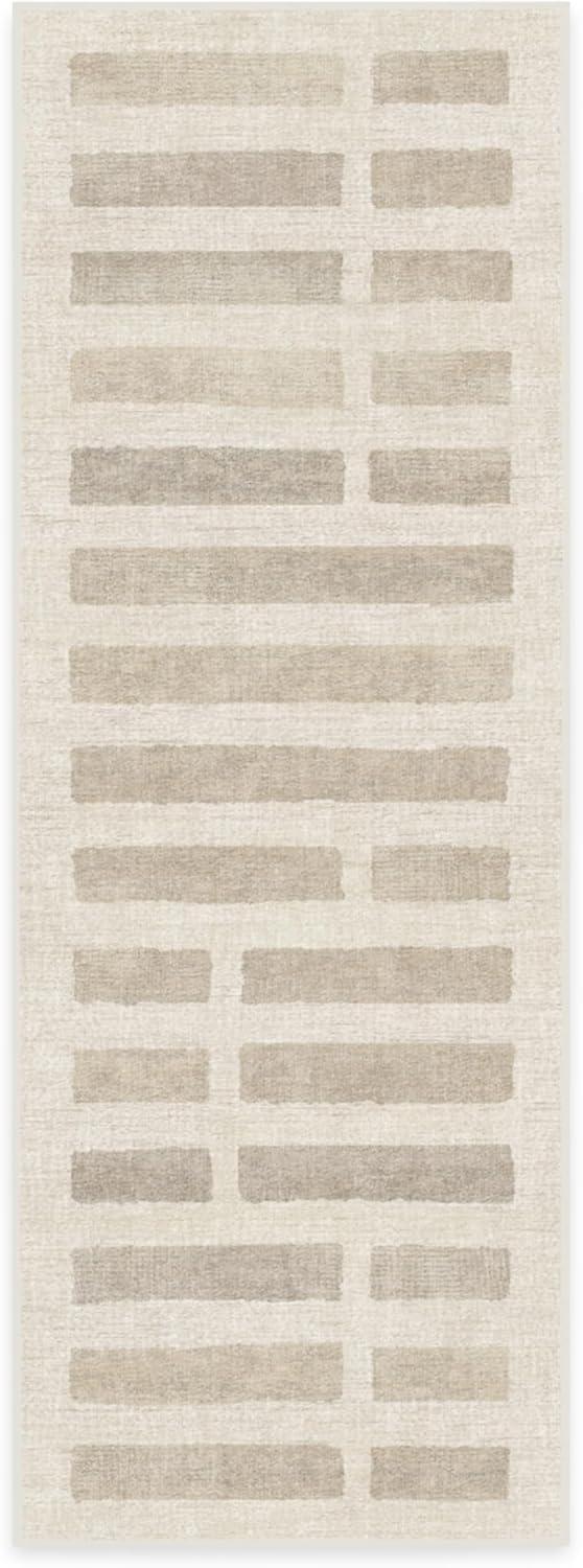 imageRUGGABLE Machine Washable Area Rug Founders Cyrus Black 2x3 StainResistant NonSlip Small Washable Rugs for Living Room Bedroom Hallway Entryway ampamp Officewith Standard PadLaine Ivory Natural Cushioned Pad