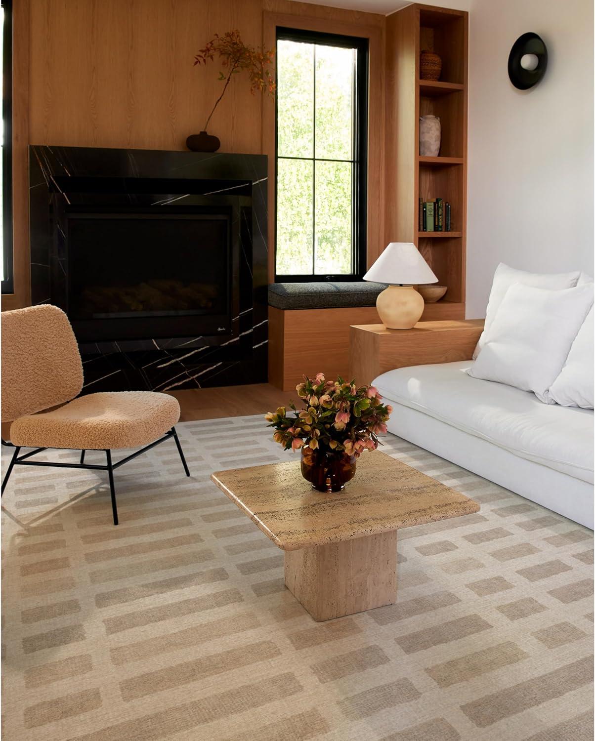 imageRUGGABLE Machine Washable Area Rug Founders Cyrus Black 2x3 StainResistant NonSlip Small Washable Rugs for Living Room Bedroom Hallway Entryway ampamp Officewith Standard PadLaine Ivory Natural Cushioned Pad