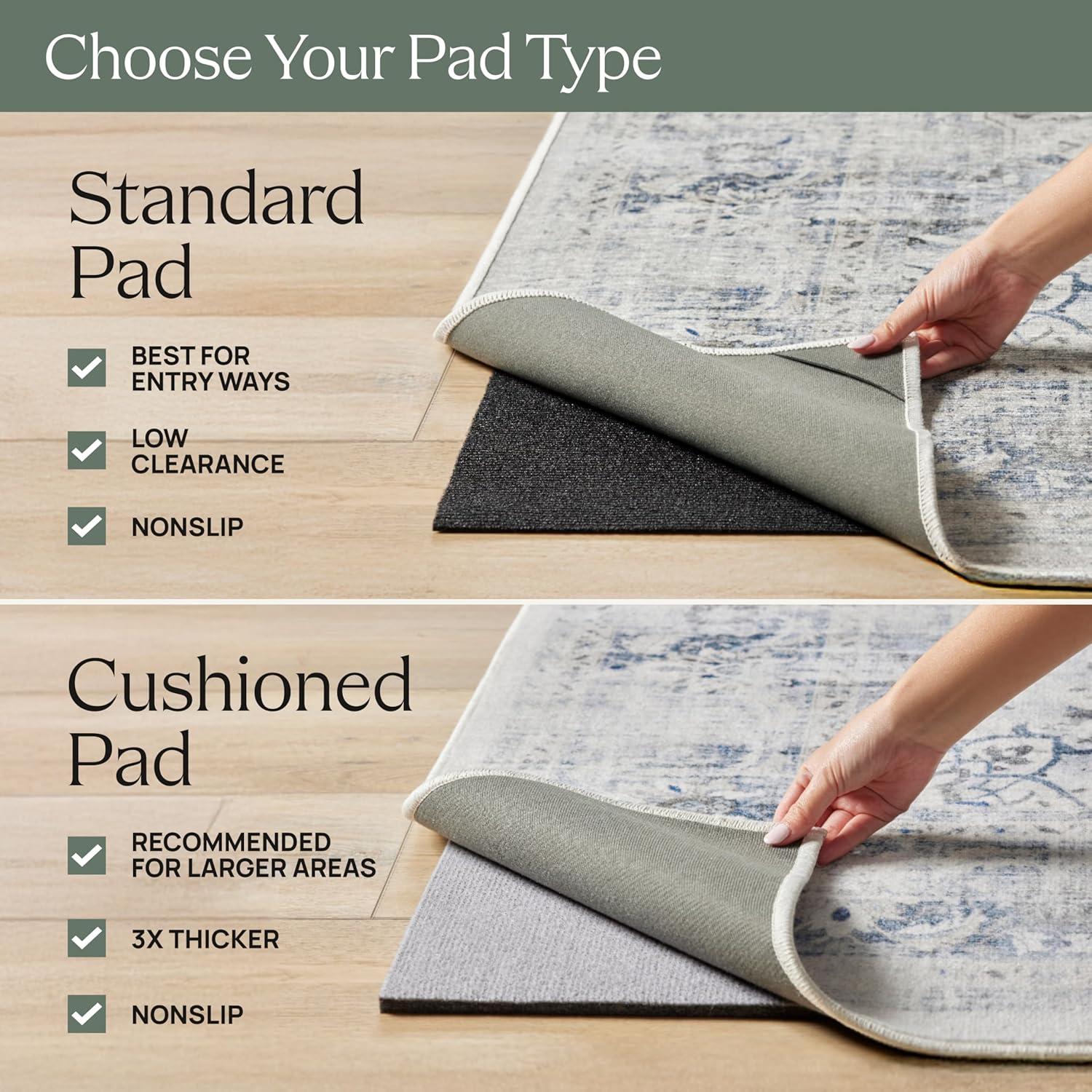 imageRUGGABLE Machine Washable Area Rug Founders Cyrus Black 2x3 StainResistant NonSlip Small Washable Rugs for Living Room Bedroom Hallway Entryway ampamp Officewith Standard PadCyrus Black Standard Pad