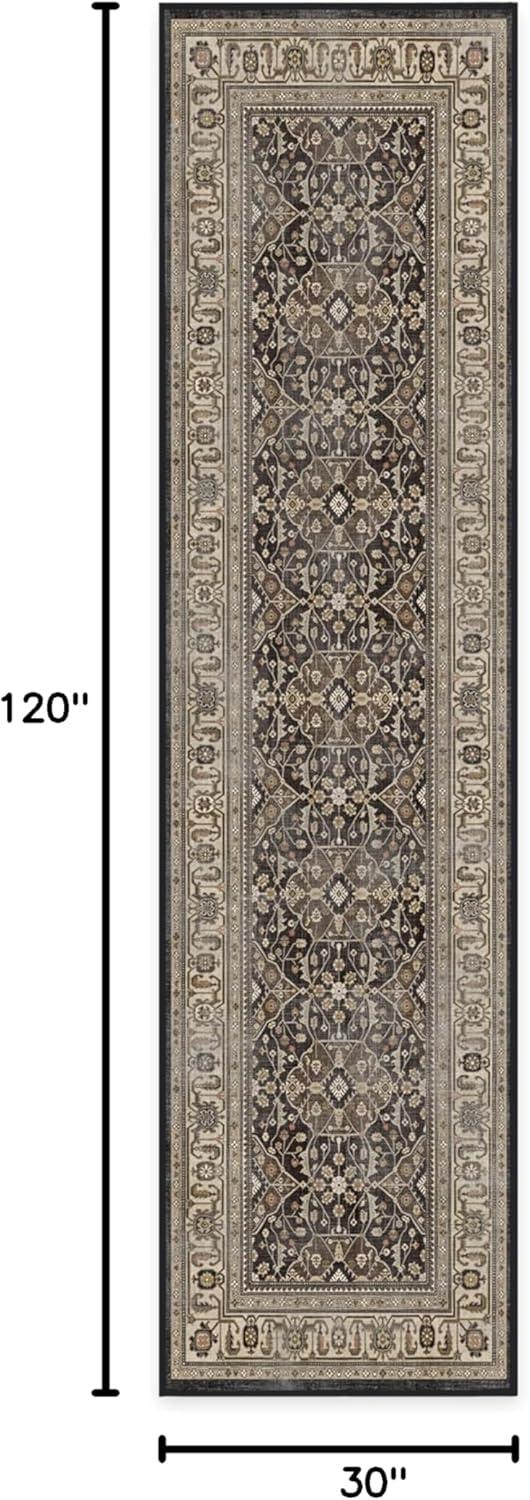 imageRUGGABLE Washable Area Rug Alessia Dark Wood 2x3 StainResistant NonSlip Small Machine Washable Rugs for Living Room Bedroom Hallway Entryway ampamp Bathroomwith Standard PadDark Wood Cushioned Pad