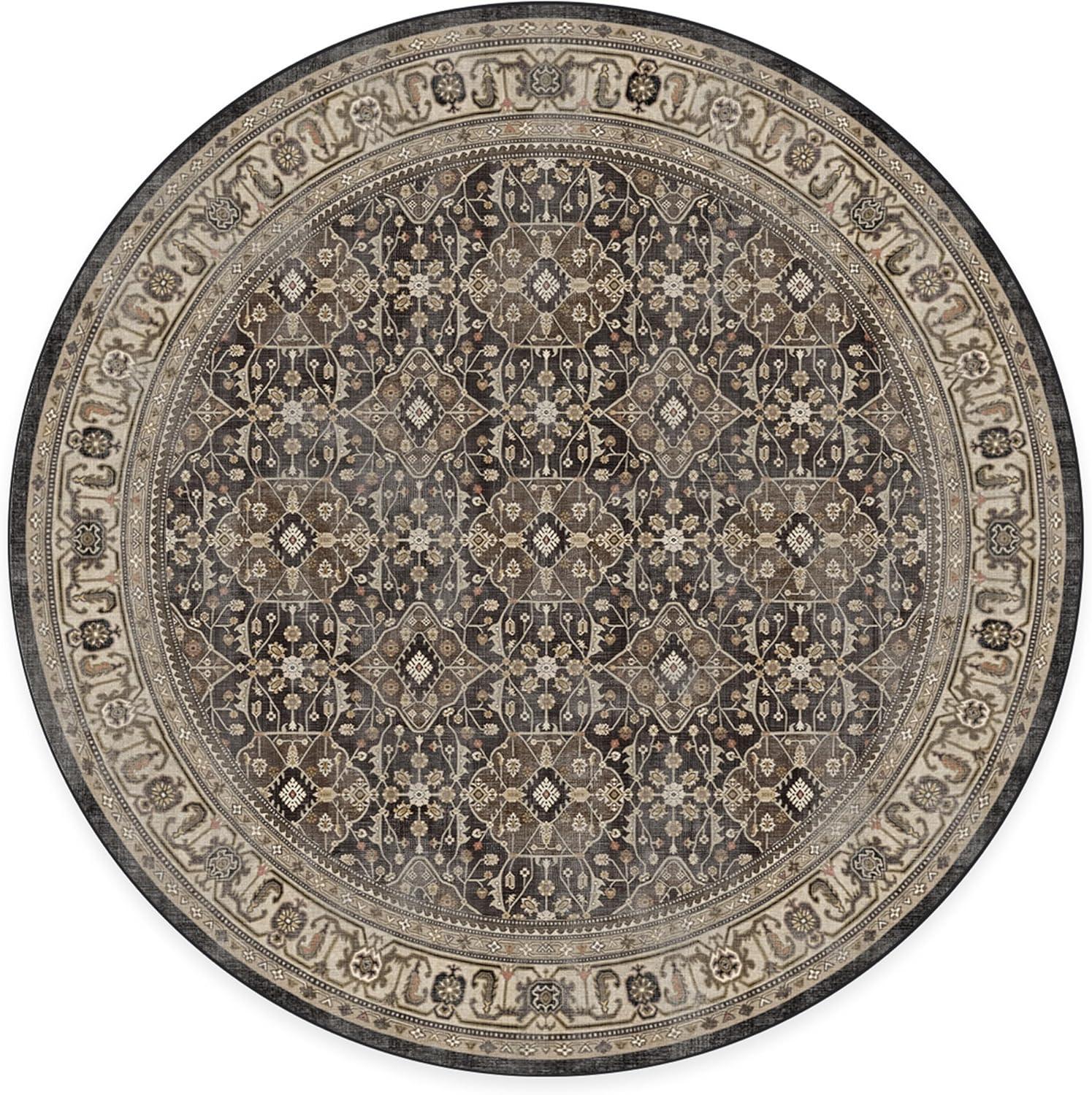 imageRUGGABLE Washable Area Rug Alessia Dark Wood 2x3 StainResistant NonSlip Small Machine Washable Rugs for Living Room Bedroom Hallway Entryway ampamp Bathroomwith Standard PadDark Wood Cushioned Pad