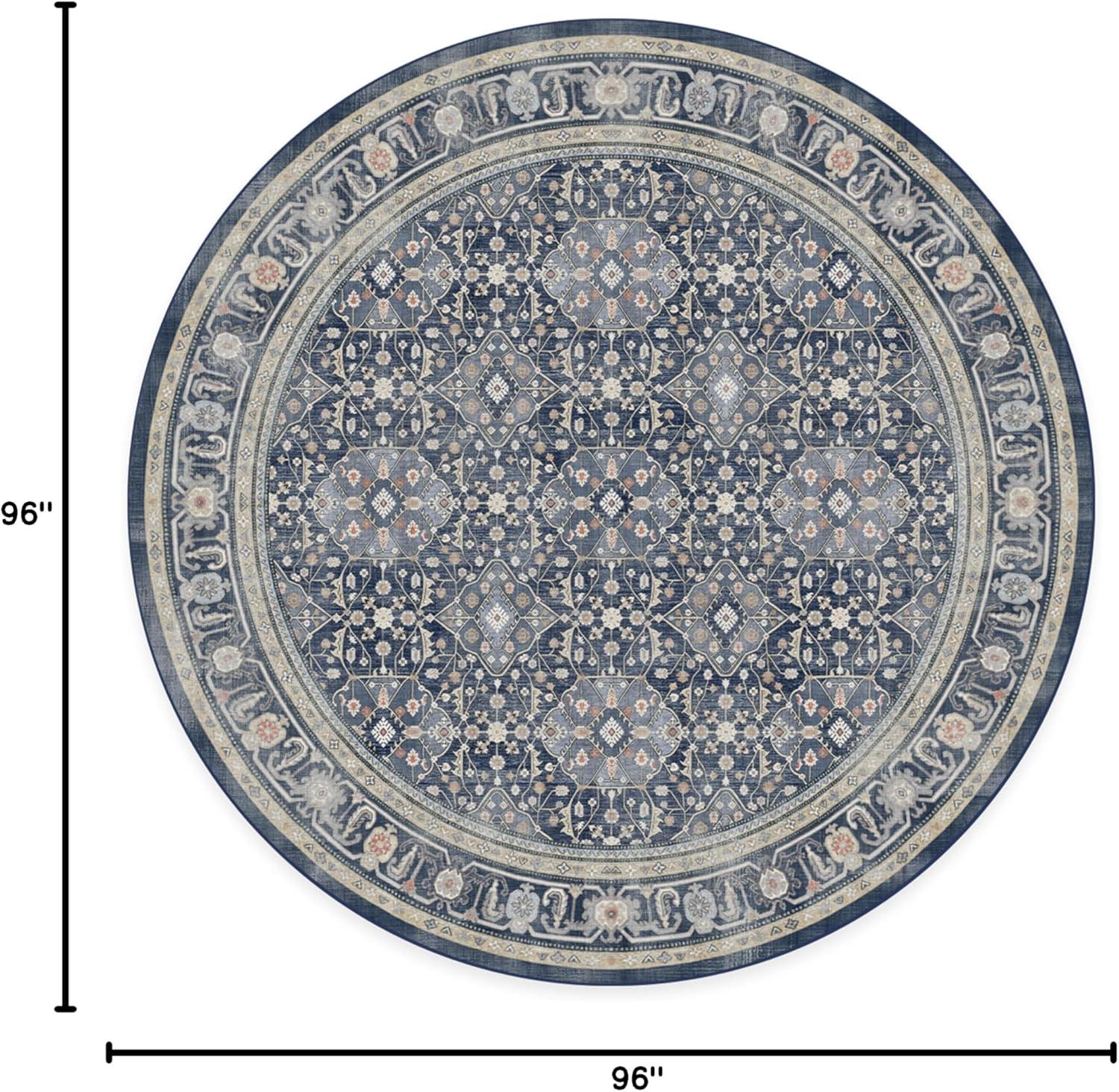 imageRUGGABLE Washable Area Rug Alessia Dark Wood 2x3 StainResistant NonSlip Small Machine Washable Rugs for Living Room Bedroom Hallway Entryway ampamp Bathroomwith Standard PadDusk Blue Cushioned Pad