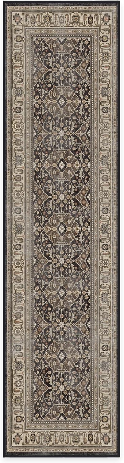 imageRUGGABLE Washable Area Rug Alessia Dark Wood 2x3 StainResistant NonSlip Small Machine Washable Rugs for Living Room Bedroom Hallway Entryway ampamp Bathroomwith Standard PadDark Wood Standard Pad