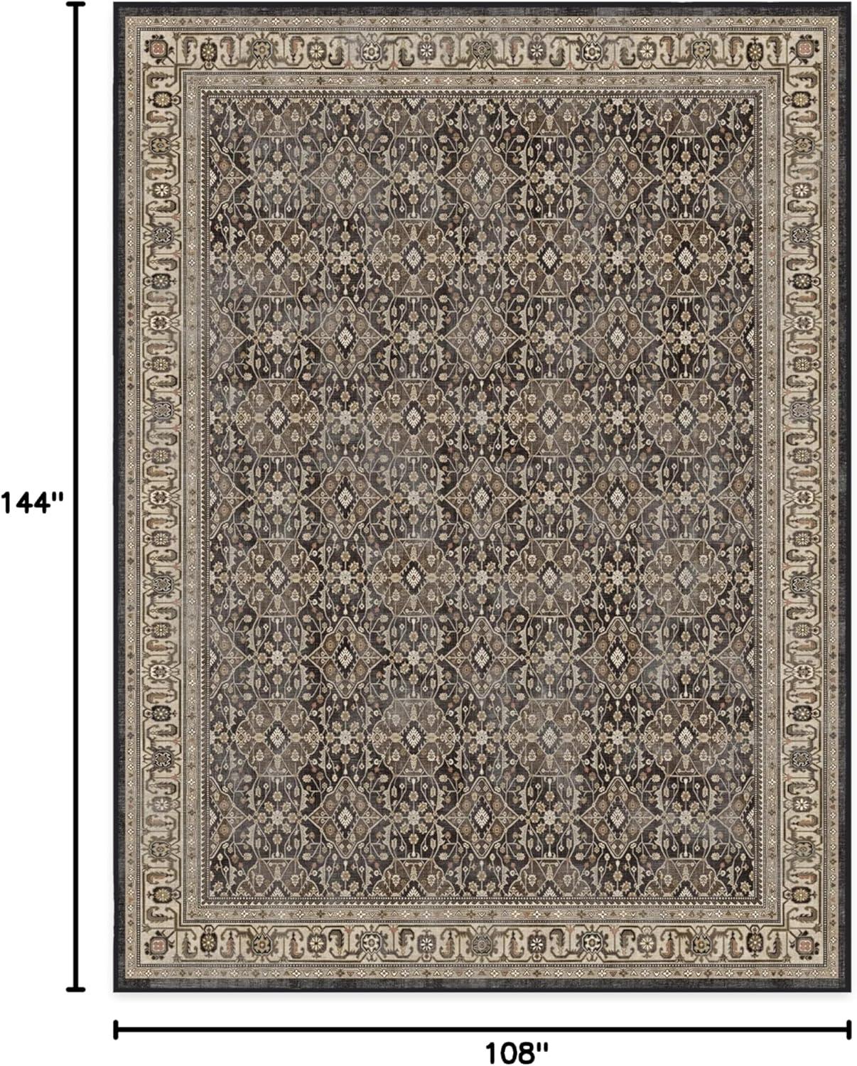 imageRUGGABLE Washable Area Rug Alessia Dark Wood 2x3 StainResistant NonSlip Small Machine Washable Rugs for Living Room Bedroom Hallway Entryway ampamp Bathroomwith Standard PadDark Wood Standard Pad