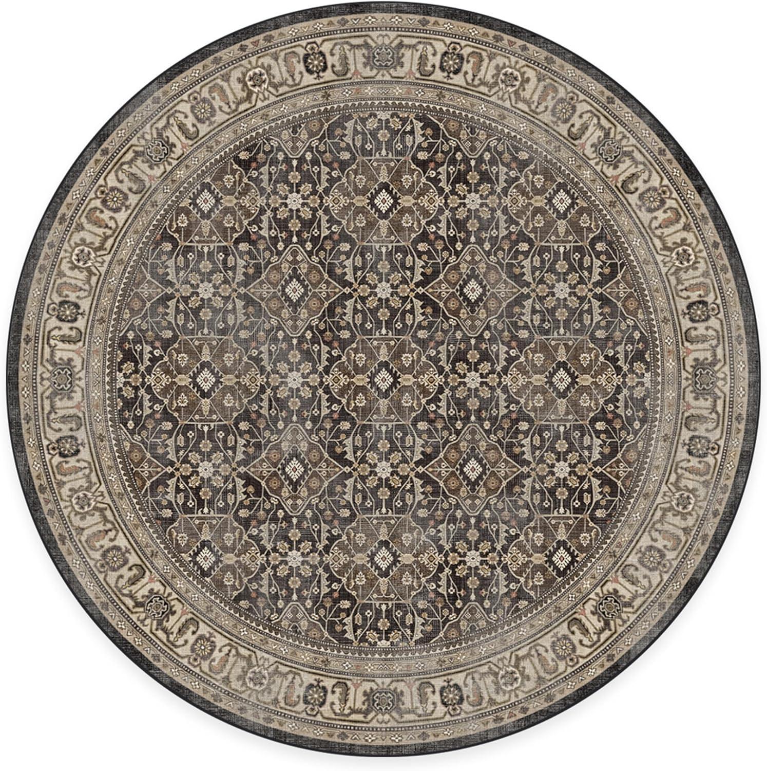 imageRUGGABLE Washable Area Rug Alessia Dark Wood 2x3 StainResistant NonSlip Small Machine Washable Rugs for Living Room Bedroom Hallway Entryway ampamp Bathroomwith Standard PadDark Wood Standard Pad