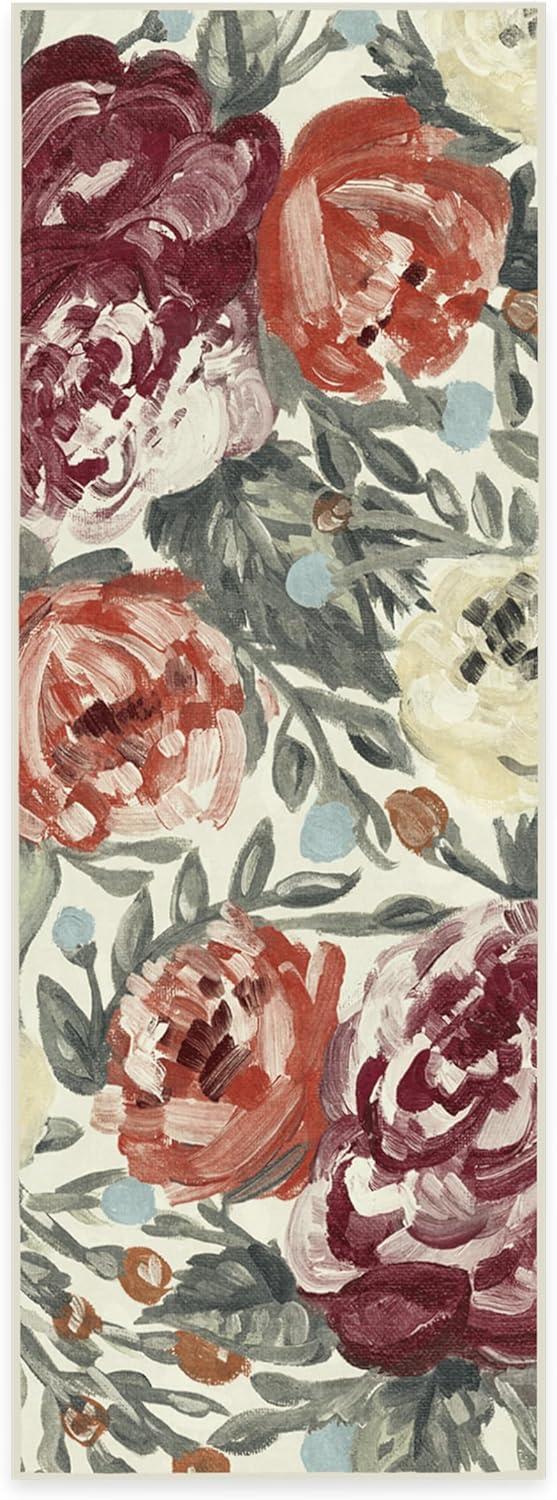 imageRUGGABLE Washable Area Rug Camellia Midnight 3x5 StainResistant NonSlip Small Machine Washable Rugs for Living Room Bedroom Hallway Entryway ampamp Officewith Standard PadCurrant Standard Pad