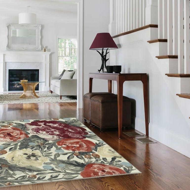 imageRUGGABLE Washable Area Rug Camellia Midnight 3x5 StainResistant NonSlip Small Machine Washable Rugs for Living Room Bedroom Hallway Entryway ampamp Officewith Standard PadCurrant Standard Pad