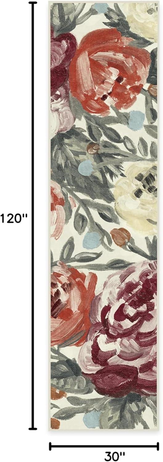 imageRUGGABLE Washable Area Rug Camellia Midnight 3x5 StainResistant NonSlip Small Machine Washable Rugs for Living Room Bedroom Hallway Entryway ampamp Officewith Standard PadCurrant Cushioned Pad