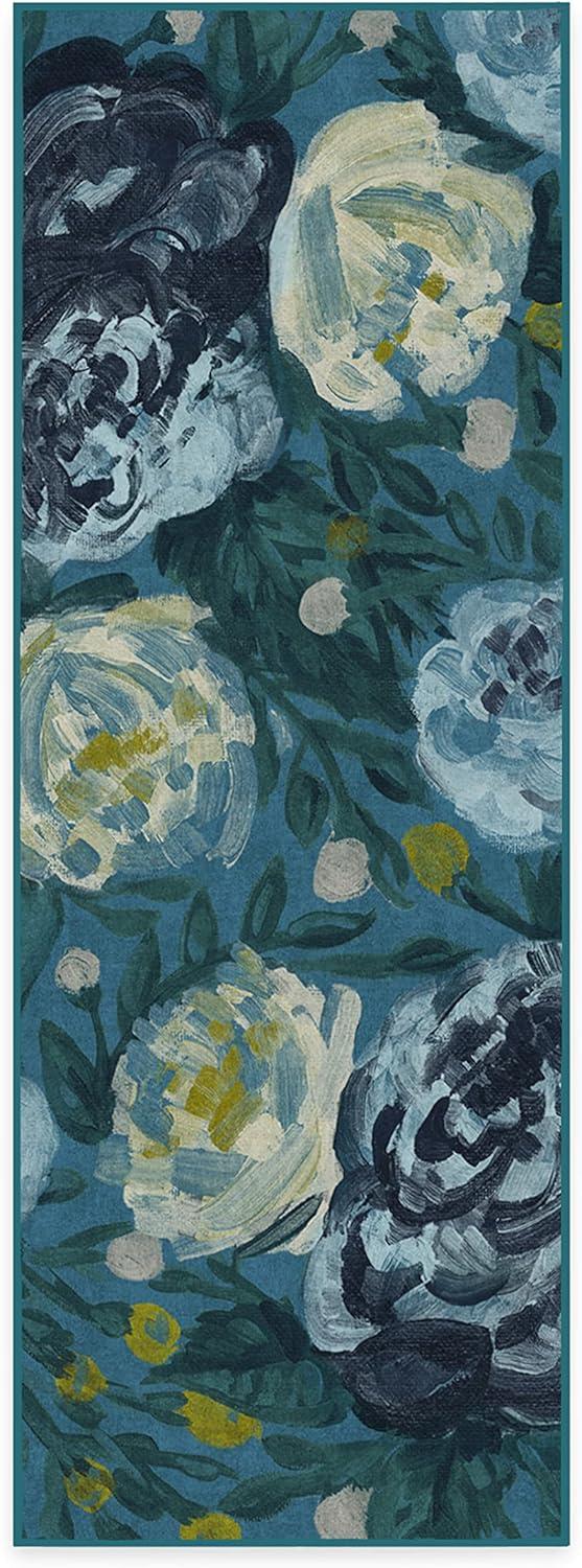 imageRUGGABLE Washable Area Rug Camellia Midnight 3x5 StainResistant NonSlip Small Machine Washable Rugs for Living Room Bedroom Hallway Entryway ampamp Officewith Standard PadMidnight Standard Pad