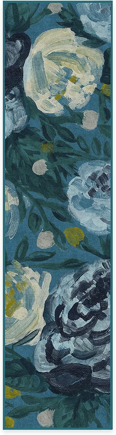 imageRUGGABLE Washable Area Rug Camellia Midnight 3x5 StainResistant NonSlip Small Machine Washable Rugs for Living Room Bedroom Hallway Entryway ampamp Officewith Standard PadMidnight Standard Pad