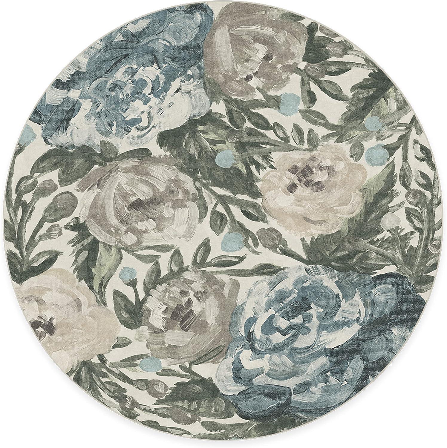 imageRUGGABLE Washable Area Rug Camellia Midnight 3x5 StainResistant NonSlip Small Machine Washable Rugs for Living Room Bedroom Hallway Entryway ampamp Officewith Standard PadJade Cushioned Pad