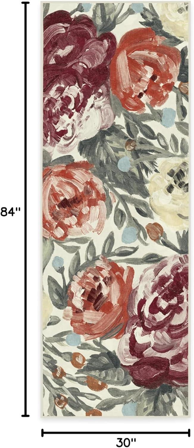 imageRUGGABLE Washable Area Rug Camellia Midnight 3x5 StainResistant NonSlip Small Machine Washable Rugs for Living Room Bedroom Hallway Entryway ampamp Officewith Standard PadCurrant Cushioned Pad