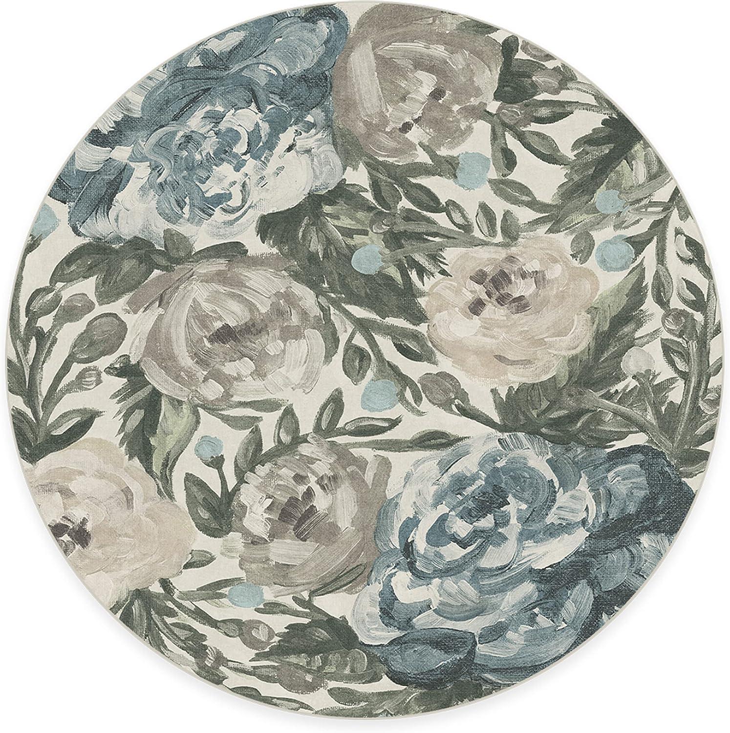 imageRUGGABLE Washable Area Rug Camellia Midnight 3x5 StainResistant NonSlip Small Machine Washable Rugs for Living Room Bedroom Hallway Entryway ampamp Officewith Standard PadJade Standard Pad