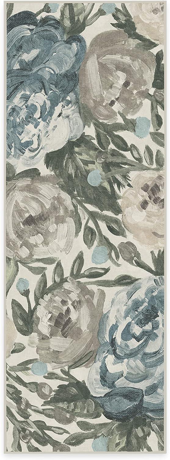 imageRUGGABLE Washable Area Rug Camellia Midnight 3x5 StainResistant NonSlip Small Machine Washable Rugs for Living Room Bedroom Hallway Entryway ampamp Officewith Standard PadJade Cushioned Pad