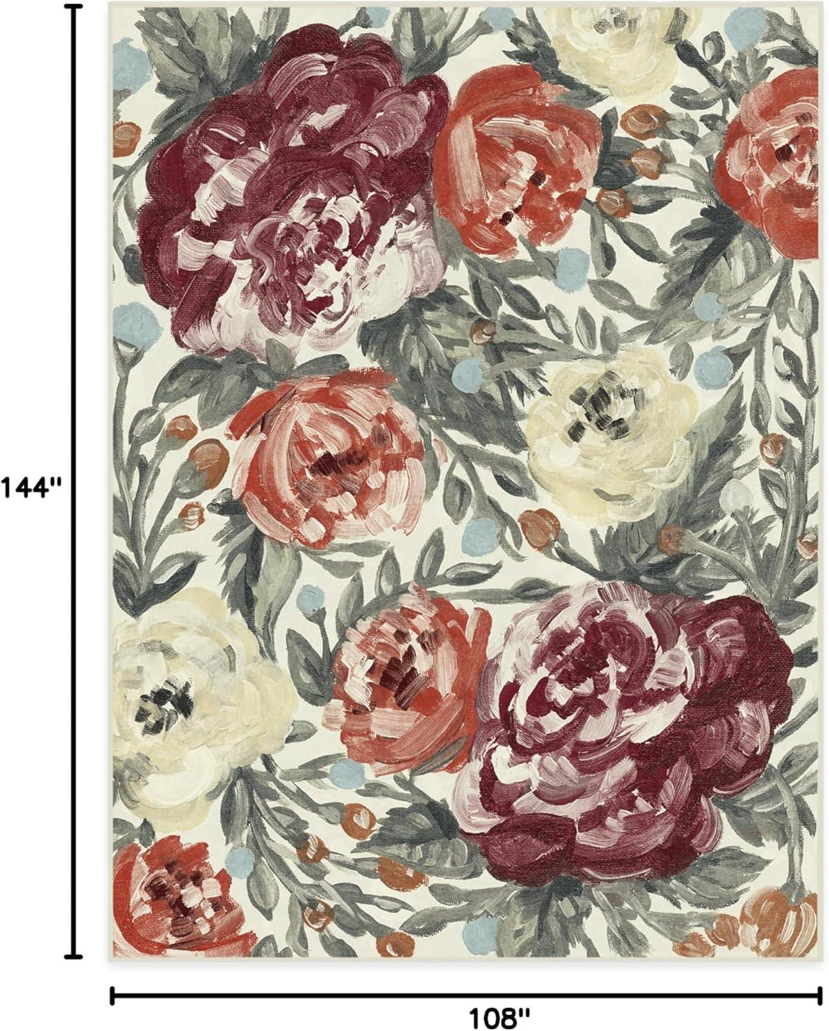 imageRUGGABLE Washable Area Rug Camellia Midnight 3x5 StainResistant NonSlip Small Machine Washable Rugs for Living Room Bedroom Hallway Entryway ampamp Officewith Standard PadCurrant Standard Pad