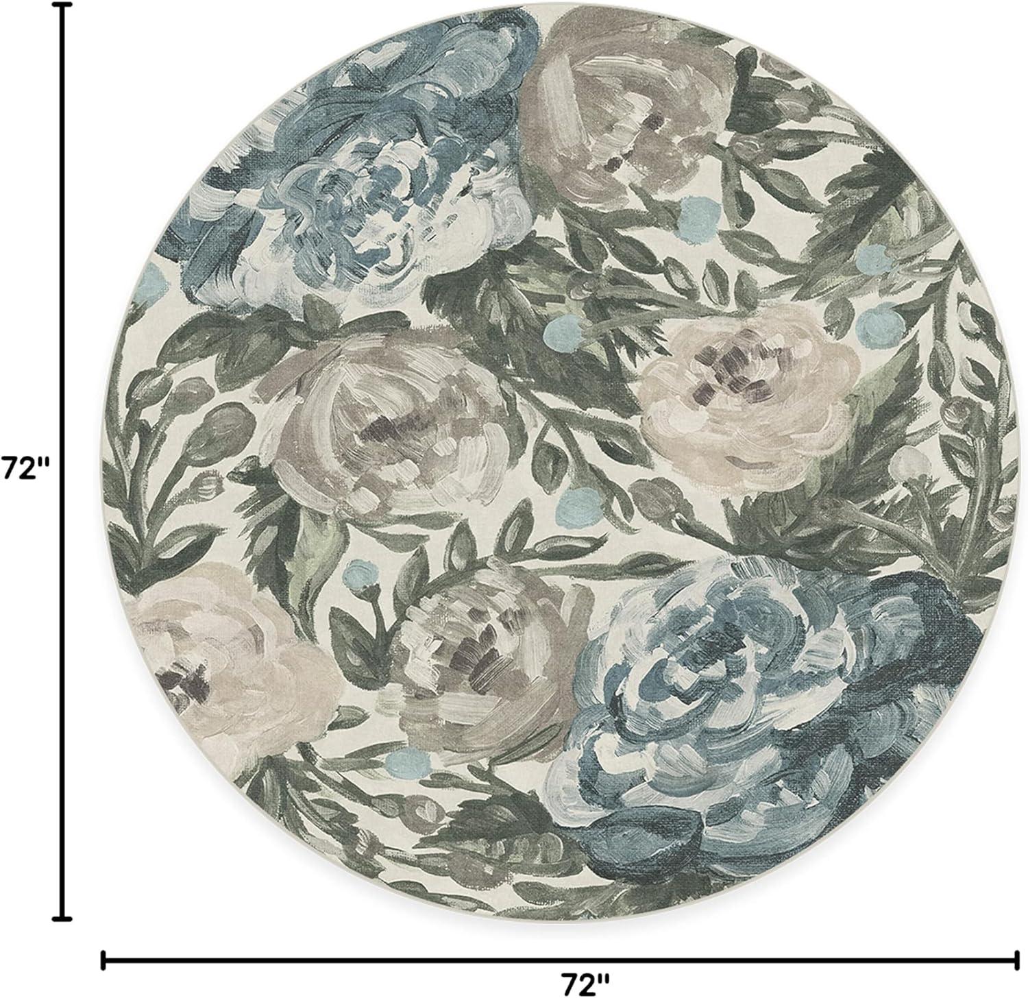 imageRUGGABLE Washable Area Rug Camellia Midnight 3x5 StainResistant NonSlip Small Machine Washable Rugs for Living Room Bedroom Hallway Entryway ampamp Officewith Standard PadJade Standard Pad