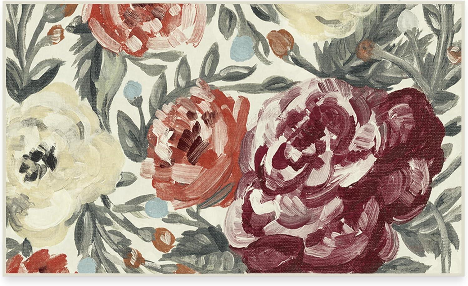 imageRUGGABLE Washable Area Rug Camellia Midnight 3x5 StainResistant NonSlip Small Machine Washable Rugs for Living Room Bedroom Hallway Entryway ampamp Officewith Standard PadCurrant Standard Pad