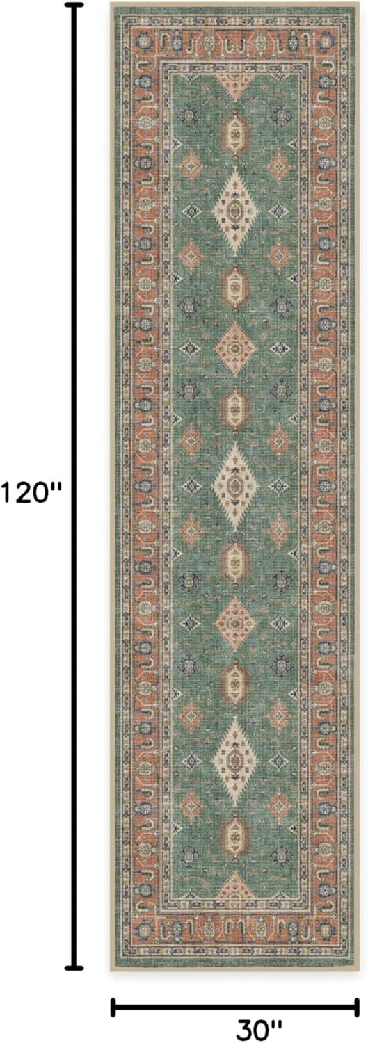 imageRUGGABLE Washable Area Rug Outdoor Allura Copper Sage 5x7 StainResistant NonSlip Medium Machine Washable Rugs for Entryway Patio Balcony Deck ampamp Porchwith Standard PadRanier Copper Sage Standard Pad