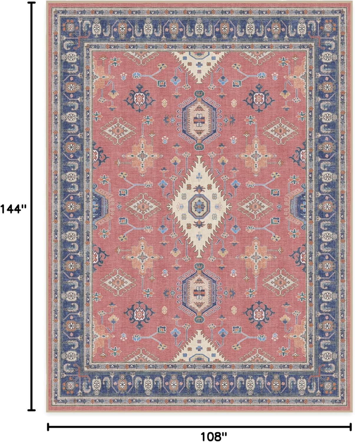 imageRUGGABLE Washable Area Rug Outdoor Allura Copper Sage 5x7 StainResistant NonSlip Medium Machine Washable Rugs for Entryway Patio Balcony Deck ampamp Porchwith Standard PadRanier Cayenne Red Standard Pad