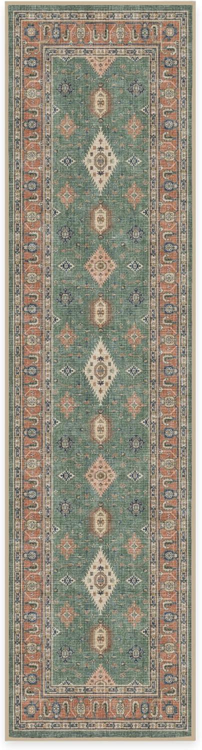 imageRUGGABLE Washable Area Rug Outdoor Allura Copper Sage 5x7 StainResistant NonSlip Medium Machine Washable Rugs for Entryway Patio Balcony Deck ampamp Porchwith Standard PadRanier Copper Sage Standard Pad