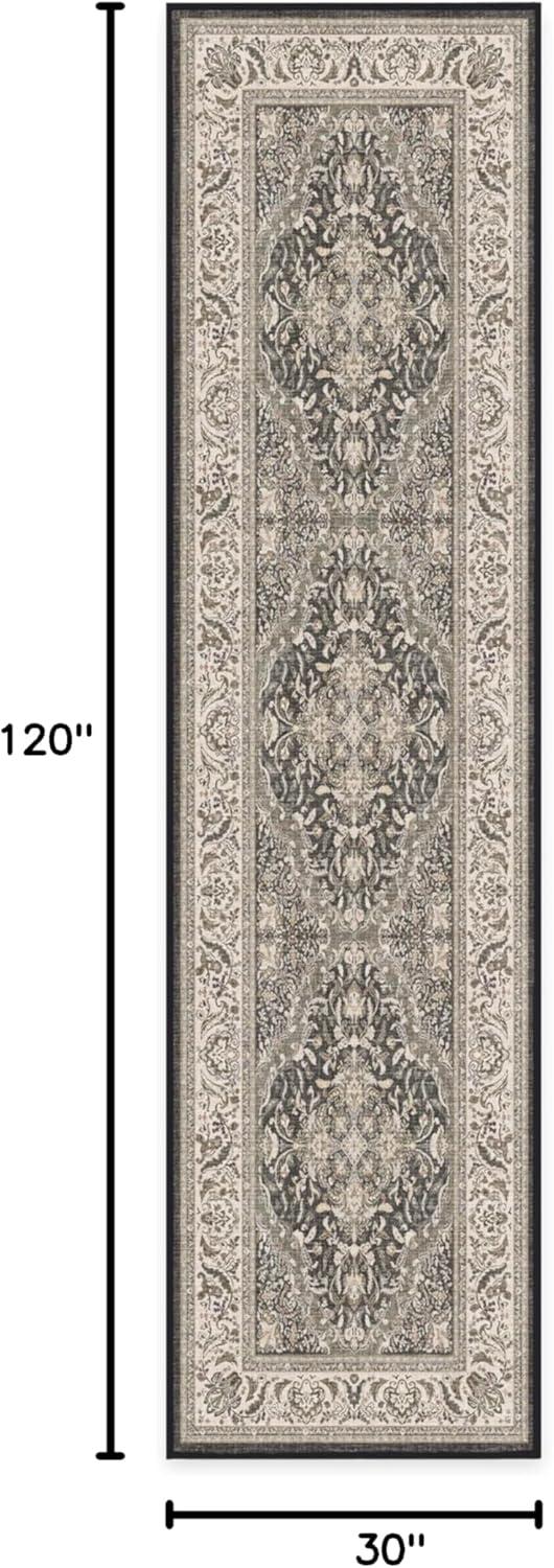 imageRUGGABLE Washable Area Rug Outdoor Allura Copper Sage 5x7 StainResistant NonSlip Medium Machine Washable Rugs for Entryway Patio Balcony Deck ampamp Porchwith Standard PadAllura Dark Wood Standard Pad