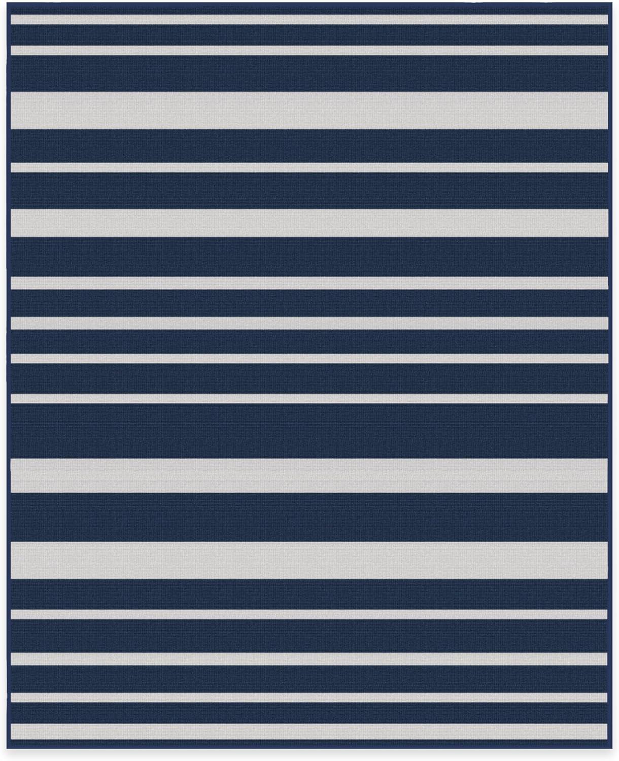 imageRUGGABLE Washable Area Rug Outdoor Gingham Plaid Black ampamp White 3x5 StainResistant NonSlip Small Machine Washable Rugs for Entryway Patio Balcony Deck ampamp Porchwith Standard PadSailmaker Stripe Blue Standard Pad