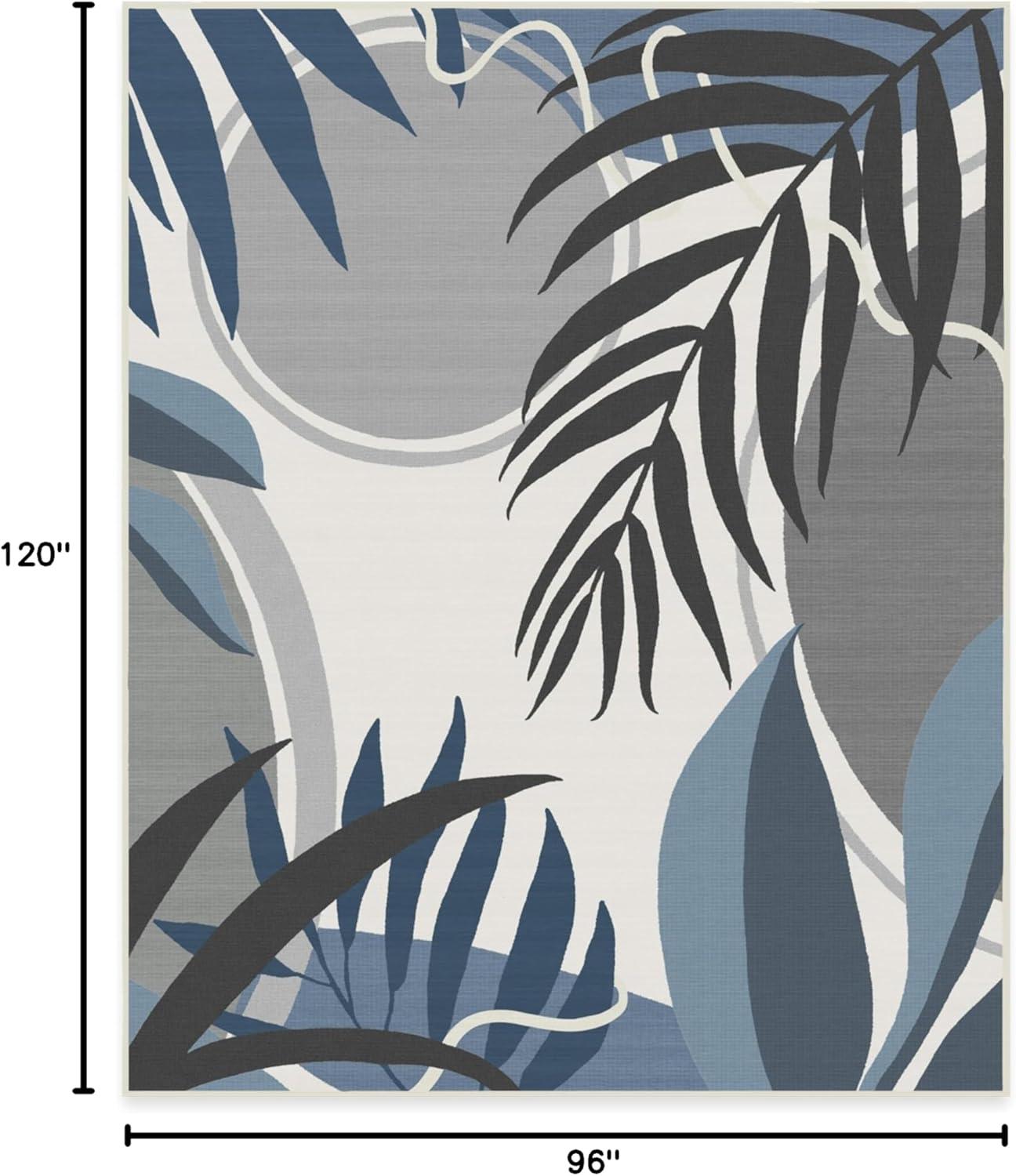 imageRUGGABLE Washable Area Rug Outdoor Watercolor Waves Copper Jade 5x7 StainResistant NonSlip Medium Machine Washable Rugs for Entryway Patio Balcony Deck ampamp Porchwith Standard PadTulum Ivory Blue Standard Pad