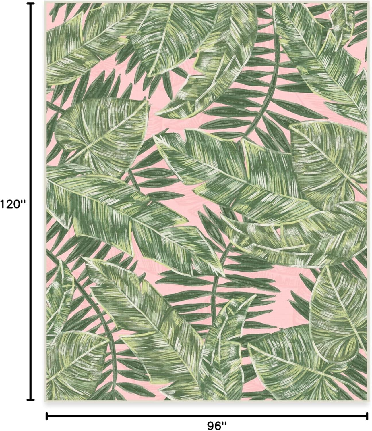 imageRUGGABLE Washable Area Rug Outdoor Watercolor Waves Copper Jade 5x7 StainResistant NonSlip Medium Machine Washable Rugs for Entryway Patio Balcony Deck ampamp Porchwith Standard PadFilifera Palm Pink Standard Pad