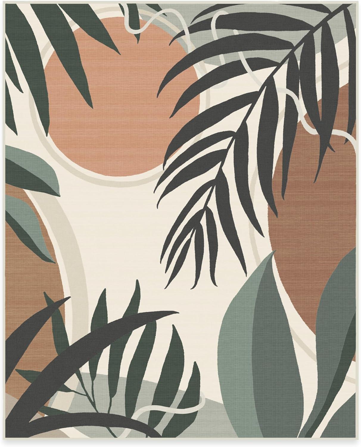 imageRUGGABLE Washable Area Rug Outdoor Watercolor Waves Copper Jade 5x7 StainResistant NonSlip Medium Machine Washable Rugs for Entryway Patio Balcony Deck ampamp Porchwith Standard PadTulum Desert Sage Standard Pad