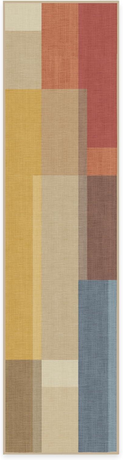 imageRUGGABLE Washable Area Rug Outdoor Watercolor Waves Copper Jade 5x7 StainResistant NonSlip Medium Machine Washable Rugs for Entryway Patio Balcony Deck ampamp Porchwith Standard PadCampo Multicolor Standard Pad