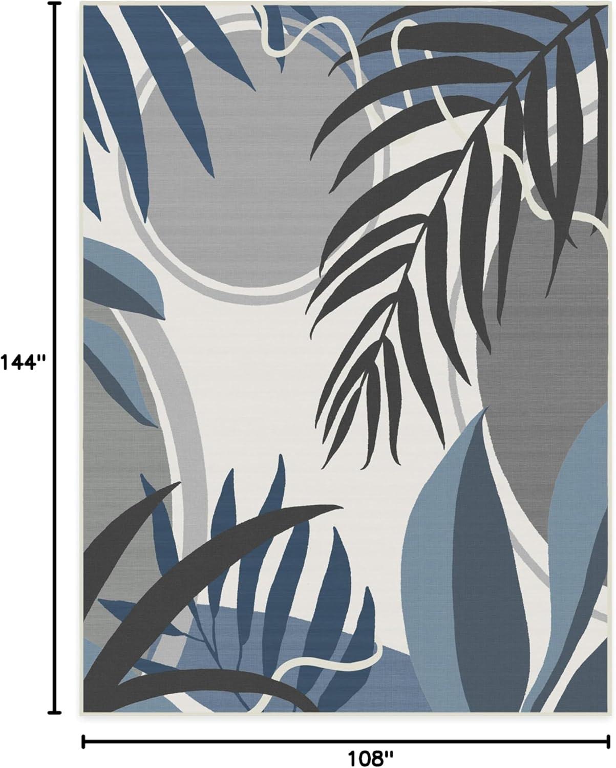 imageRUGGABLE Washable Area Rug Outdoor Watercolor Waves Copper Jade 5x7 StainResistant NonSlip Medium Machine Washable Rugs for Entryway Patio Balcony Deck ampamp Porchwith Standard PadTulum Ivory Blue Standard Pad