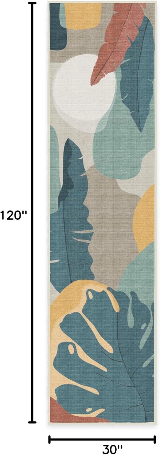 imageRUGGABLE Washable Area Rug Outdoor Watercolor Waves Copper Jade 5x7 StainResistant NonSlip Medium Machine Washable Rugs for Entryway Patio Balcony Deck ampamp Porchwith Standard PadHavana Multicolor Standard Pad