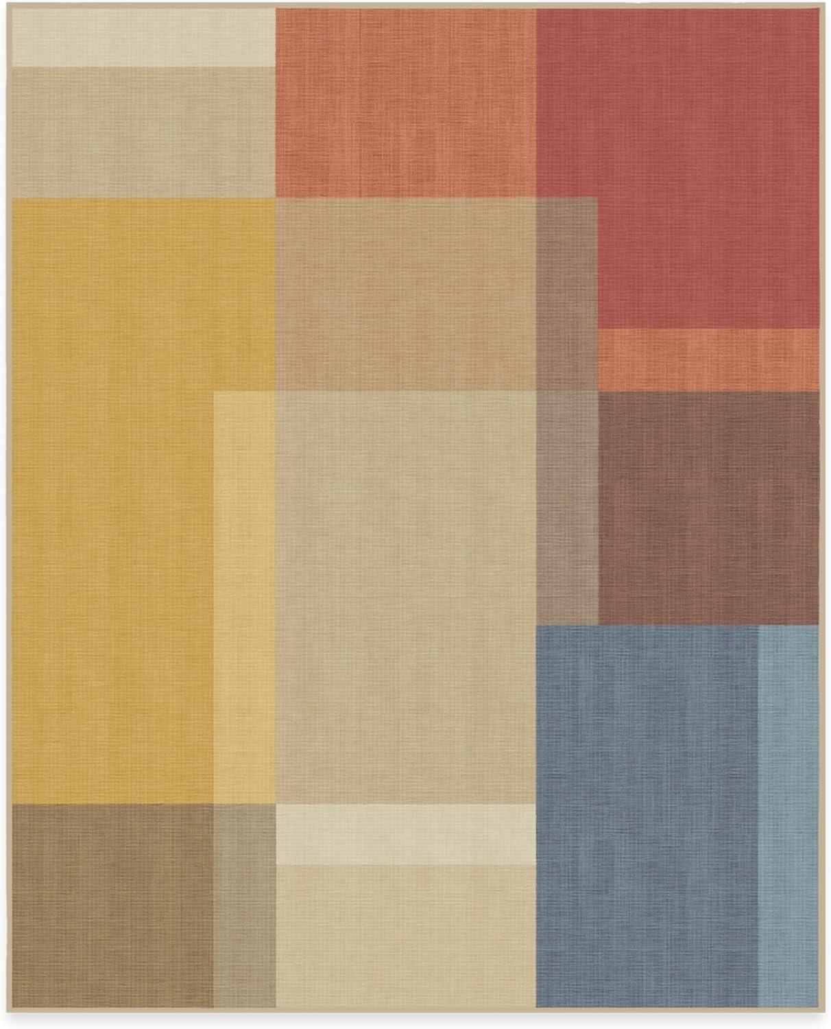 imageRUGGABLE Washable Area Rug Outdoor Watercolor Waves Copper Jade 5x7 StainResistant NonSlip Medium Machine Washable Rugs for Entryway Patio Balcony Deck ampamp Porchwith Standard PadCampo Multicolor Standard Pad