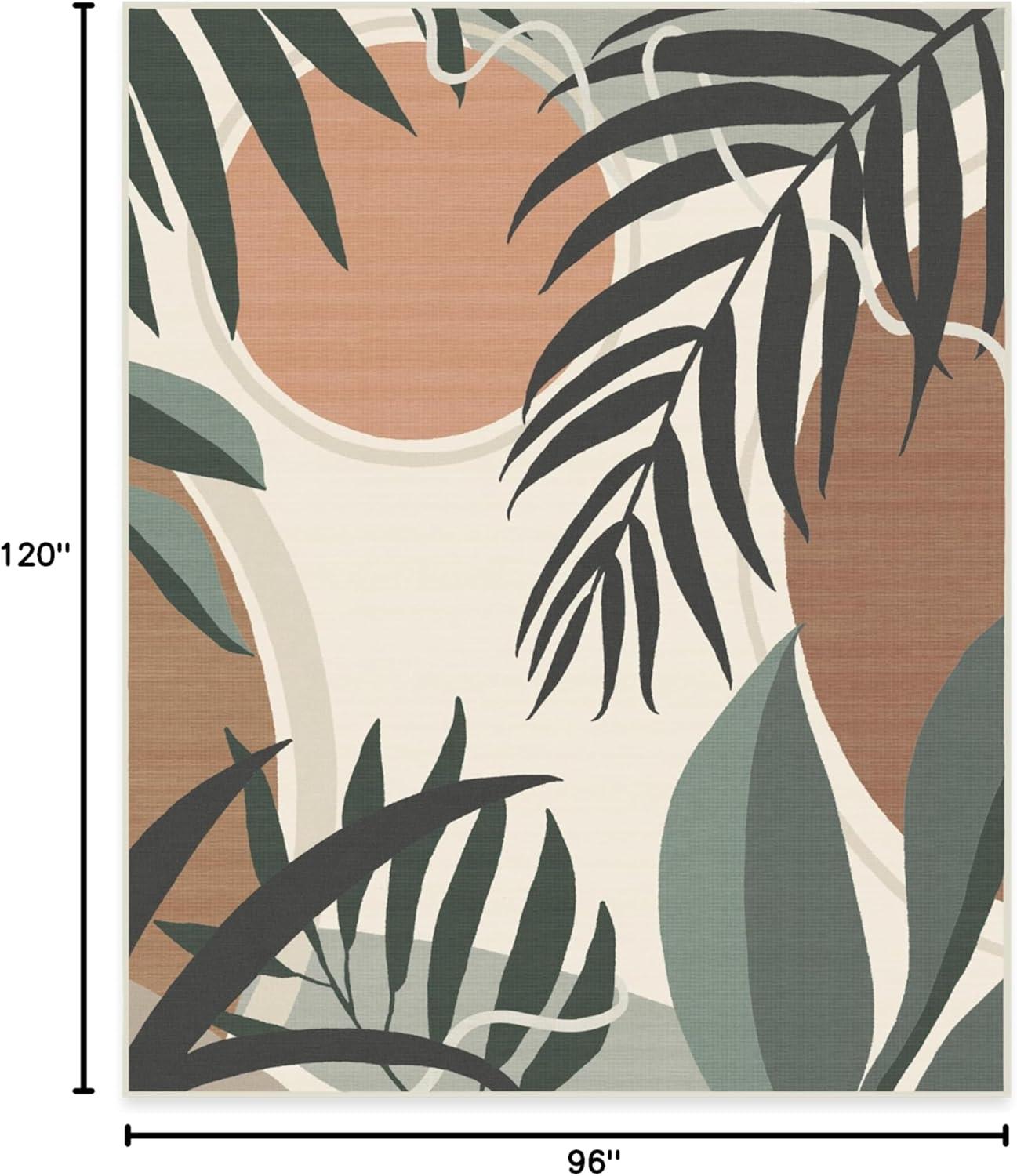 imageRUGGABLE Washable Area Rug Outdoor Watercolor Waves Copper Jade 5x7 StainResistant NonSlip Medium Machine Washable Rugs for Entryway Patio Balcony Deck ampamp Porchwith Standard PadTulum Desert Sage Standard Pad