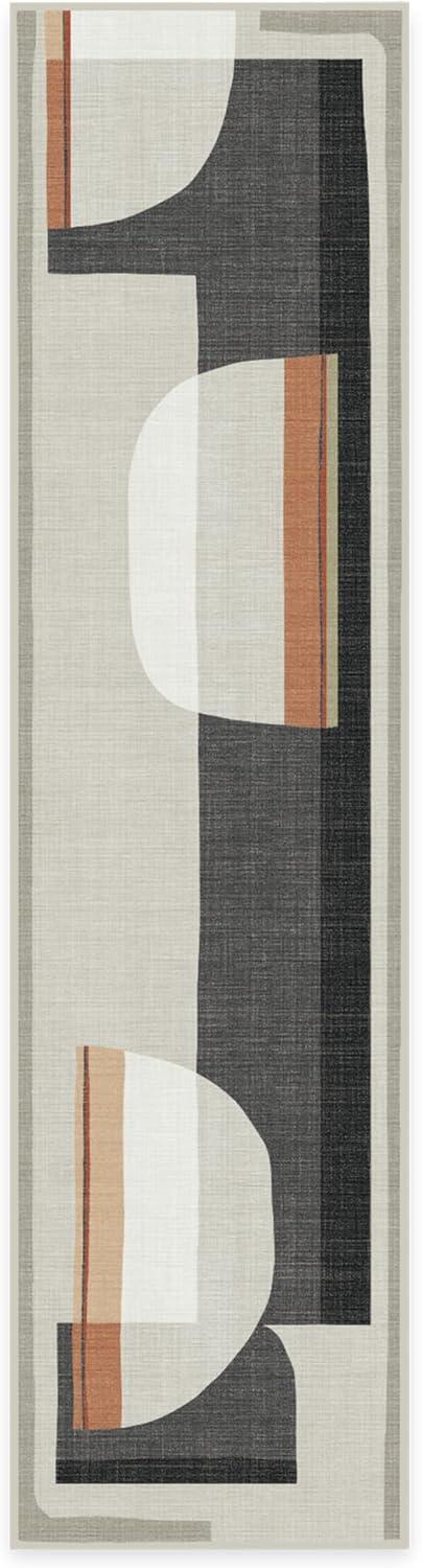 imageRUGGABLE Washable Area Rug Outdoor Watercolor Waves Copper Jade 5x7 StainResistant NonSlip Medium Machine Washable Rugs for Entryway Patio Balcony Deck ampamp Porchwith Standard PadOlena Charcoal Standard Pad